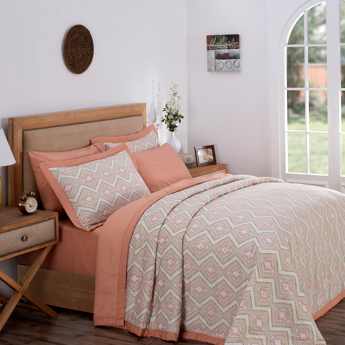 Buy Global Atelier Demon Dash Peach 8PC Quilt/Quilted Bed Cover Set Online  - Maspar