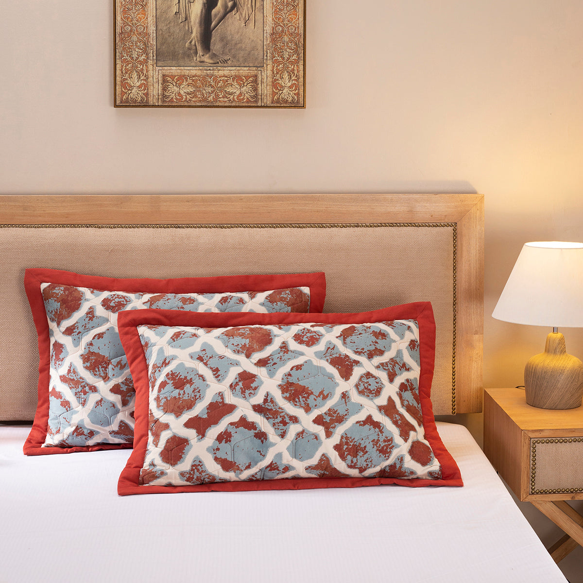 Red sales pillow sham