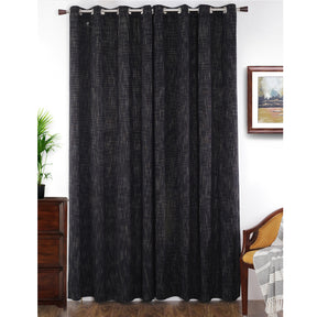 Batik Slub Woven Yard Dyed Curtain Set