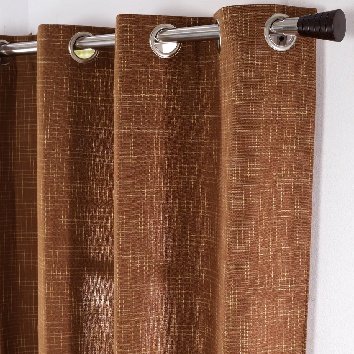 Batik Slub Woven Yard Dyed Curtain Set