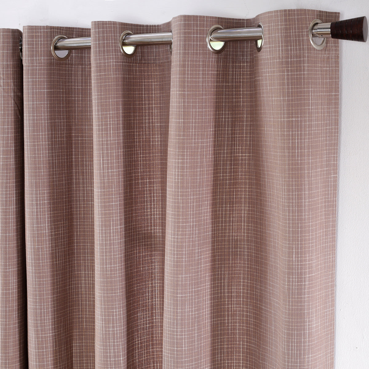 Batik Slub Woven Yard Dyed Curtain Set