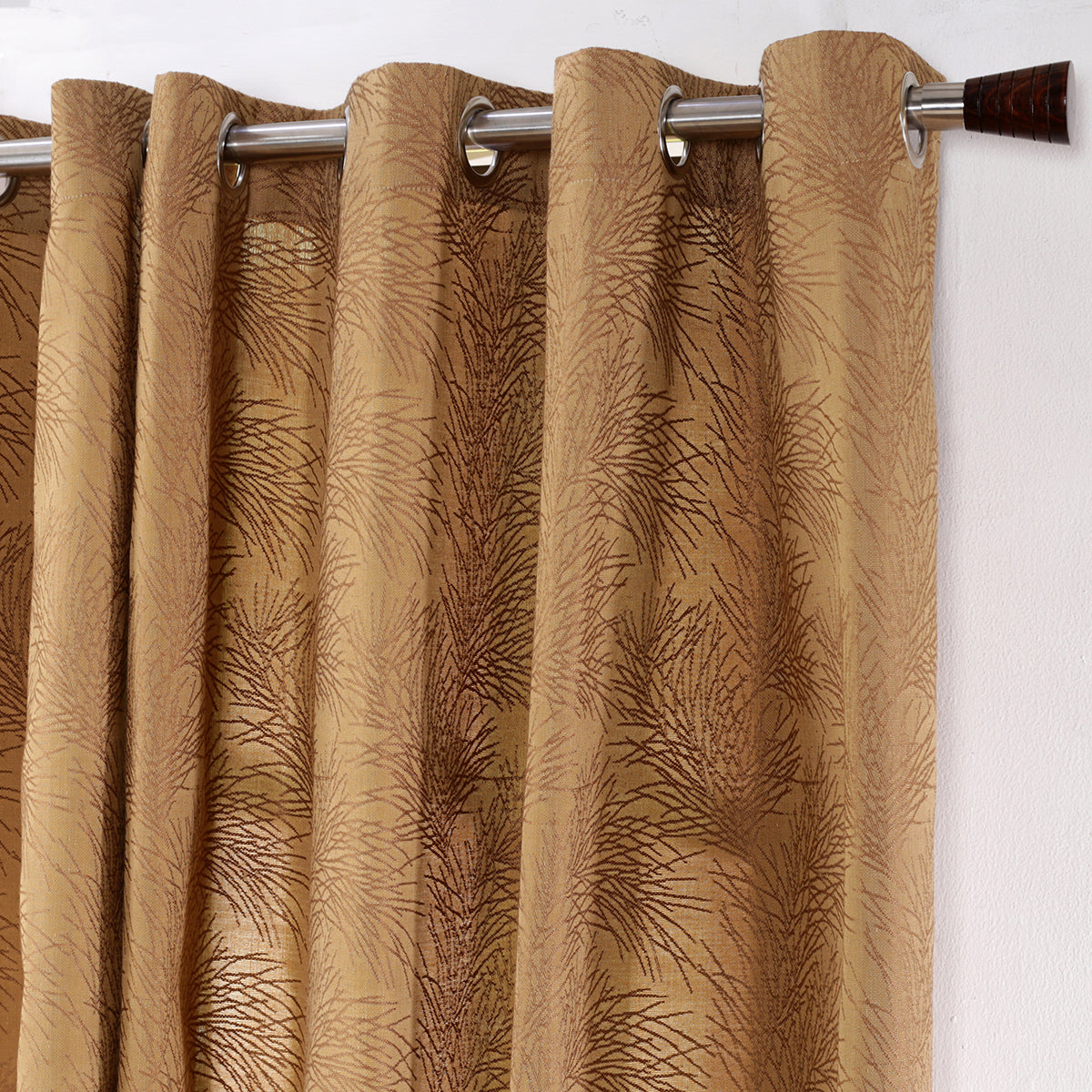 Cacti Spine J/Q Woven Yard Dyed Curtain Set