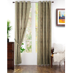 Cacti Spine J/Q Woven Yard Dyed Curtain Set