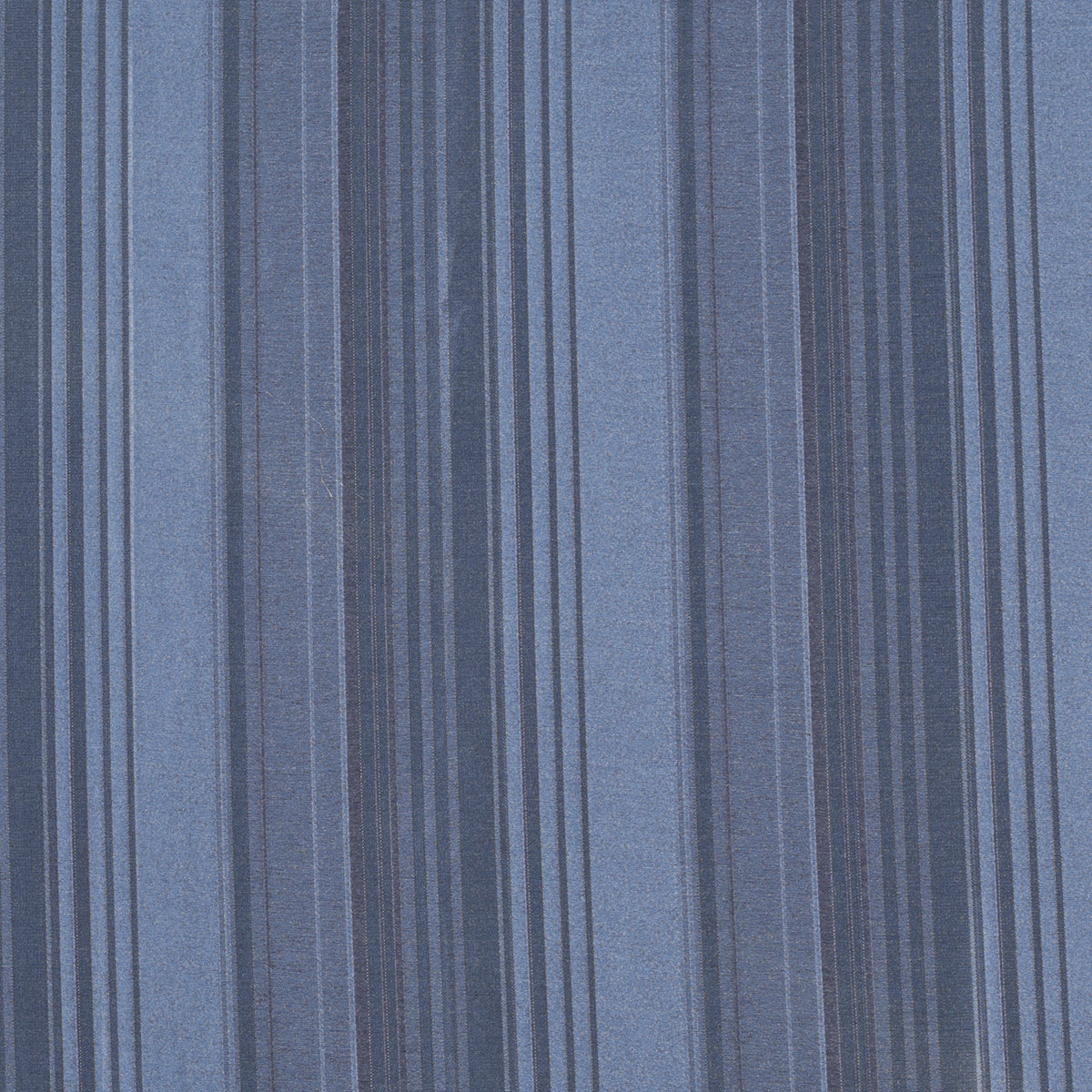 Duo Stripe Woven Yard Dyed Blue Curtain Set