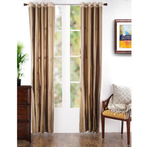 Duo Stripe Woven Yard Dyed Curtain Set