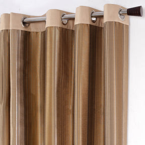 Duo Stripe Woven Yard Dyed Curtain Set