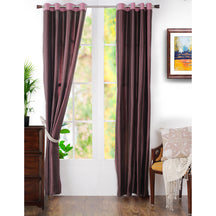 Duo Stripe Woven Yard Dyed Curtain Set