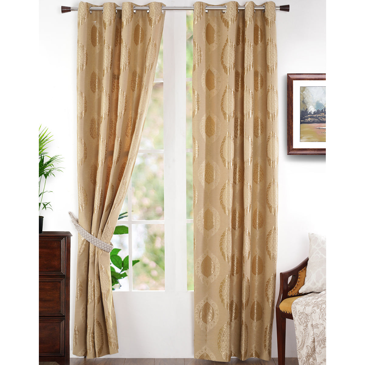 Ecstasy Jacquard Curtain Set