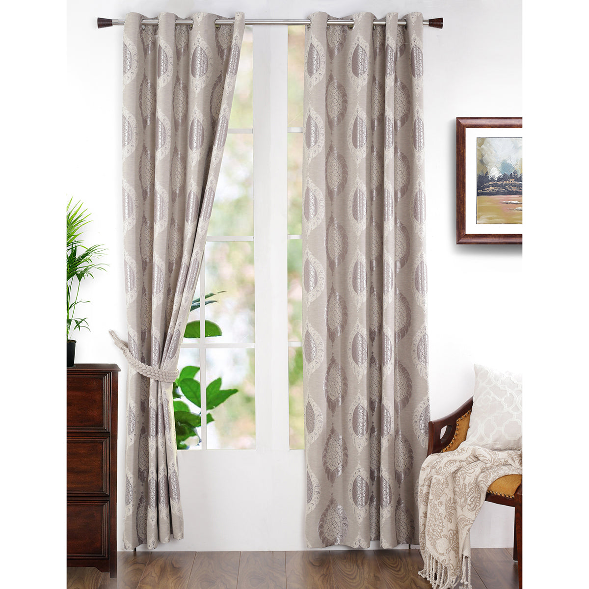 Ecstasy Jacquard Curtain Set