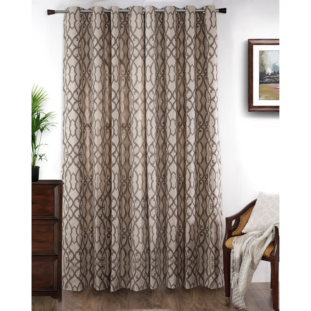 Fervor Jacquard Curtain Set