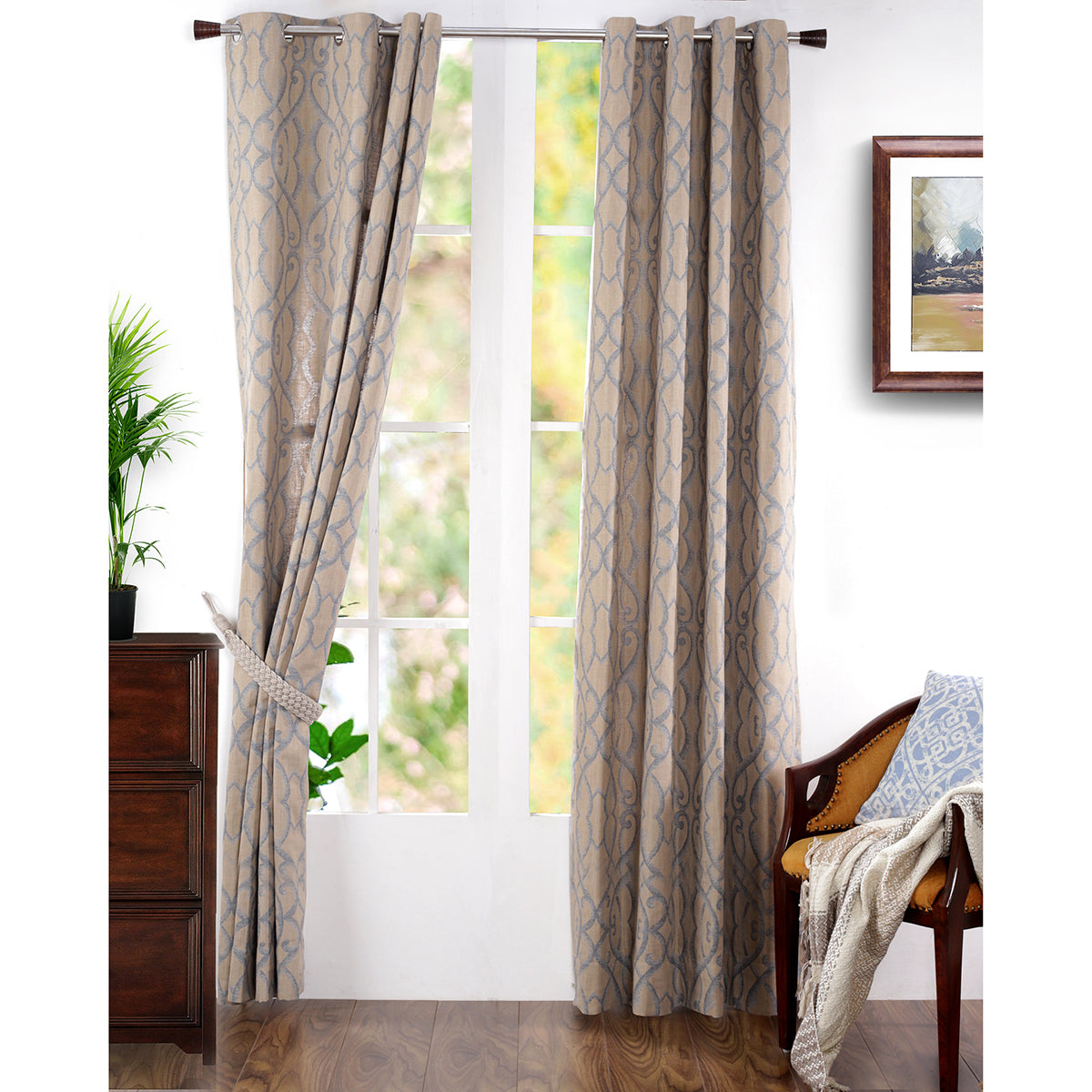 Fervor Jacquard Curtain Set