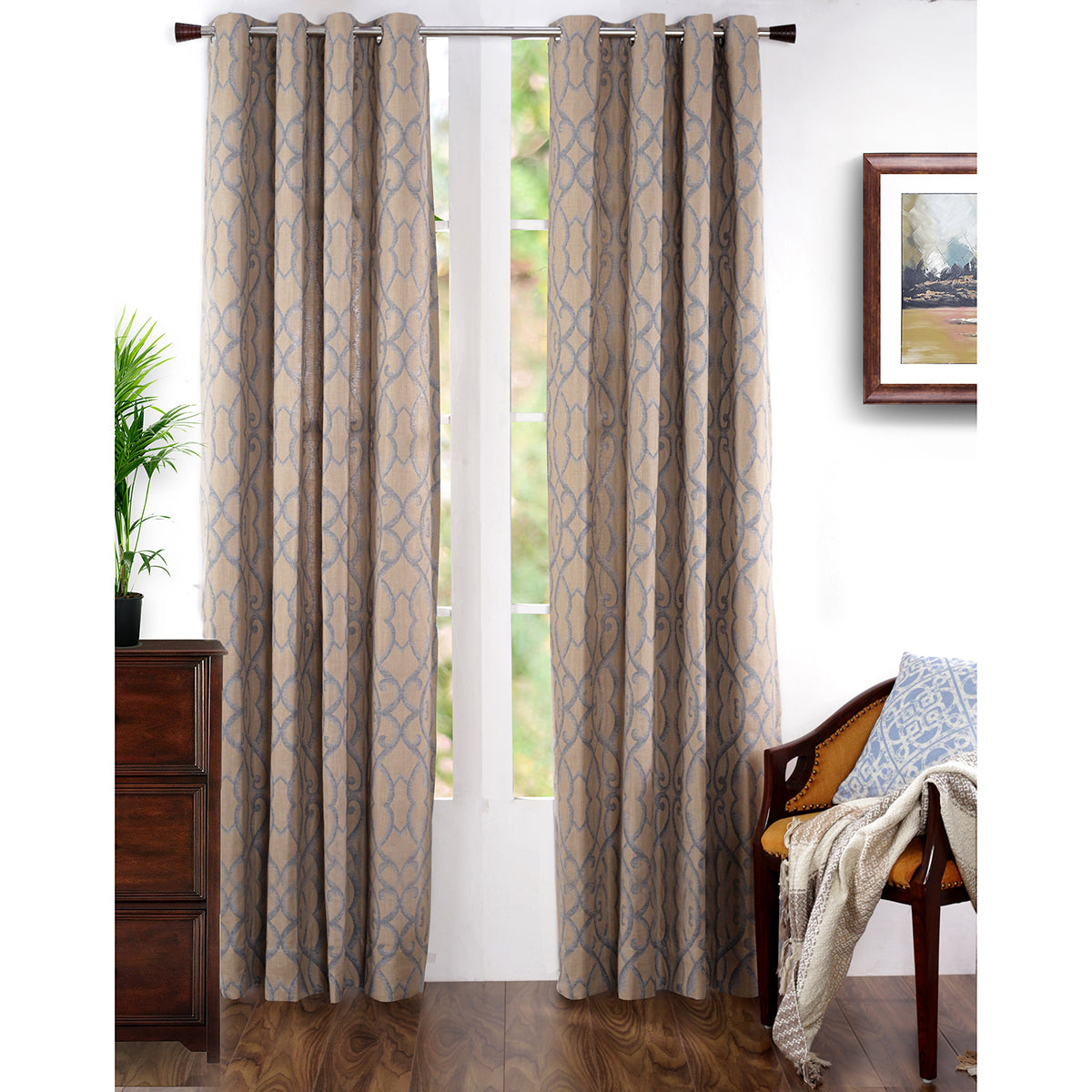 Fervor Jacquard Curtain Set