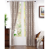 Fervor Jacquard Neutral Curtain Set