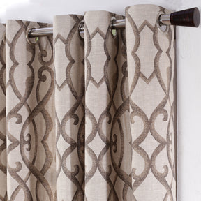 Fervor Jacquard Neutral Curtain Set