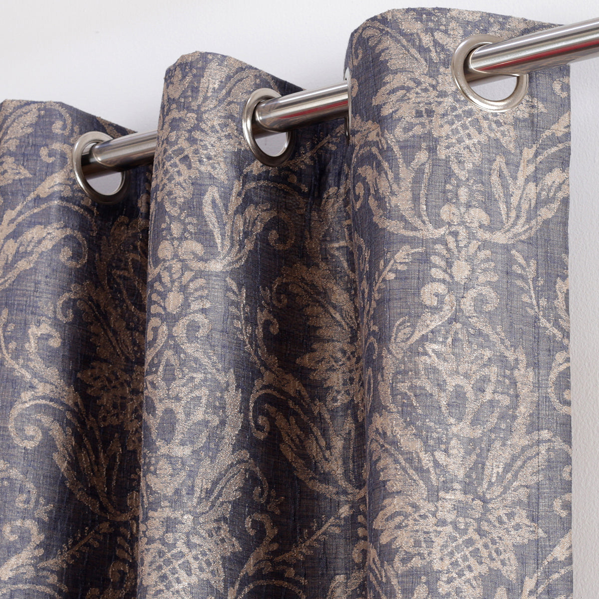 Paradise Damask Jacquard Curtain Set