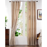 Paradise Damask Jacquard Neutral Curtain Set