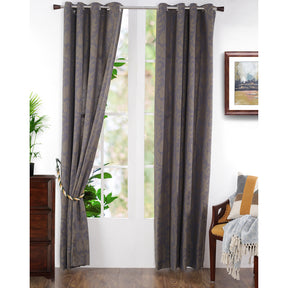 Spotted Damask Jacquard Curtain Set