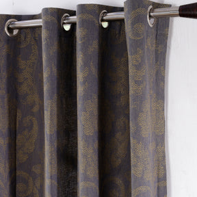 Spotted Damask Jacquard Curtain Set