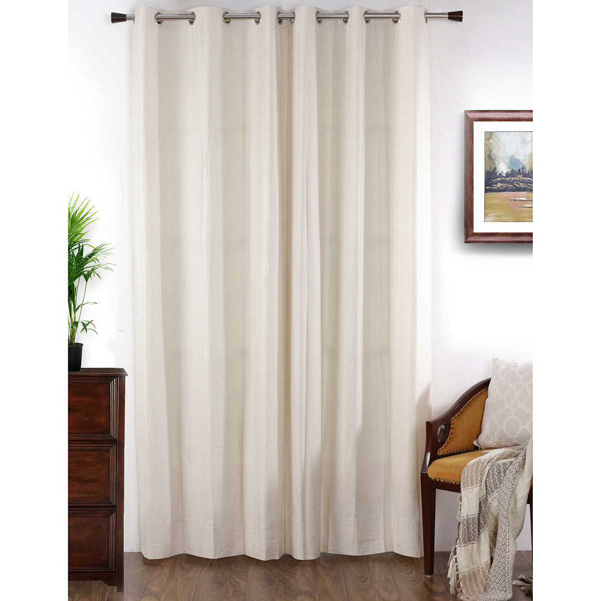 Tussah Silk Curtain Set