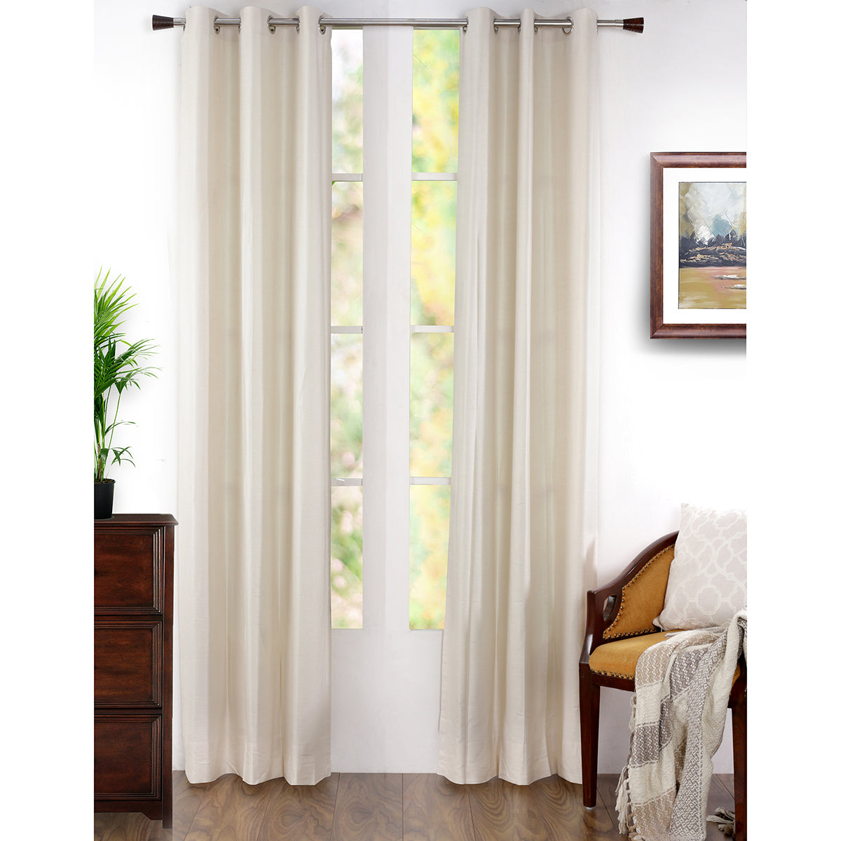 Tussah Silk Curtain Set