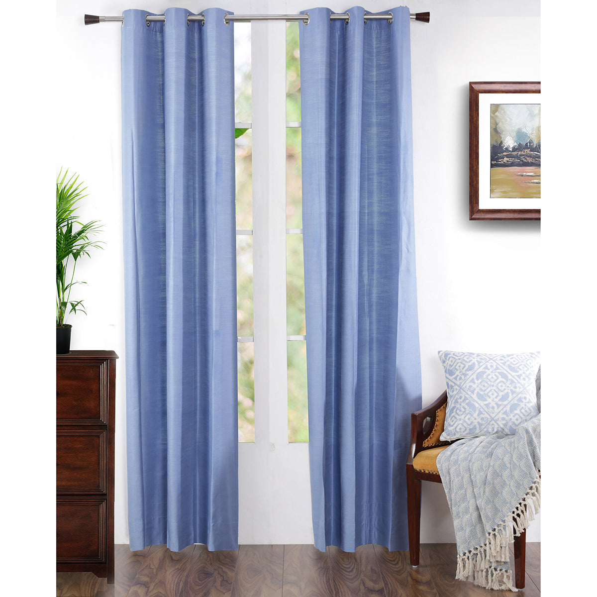 Tussah Silk Curtain Set