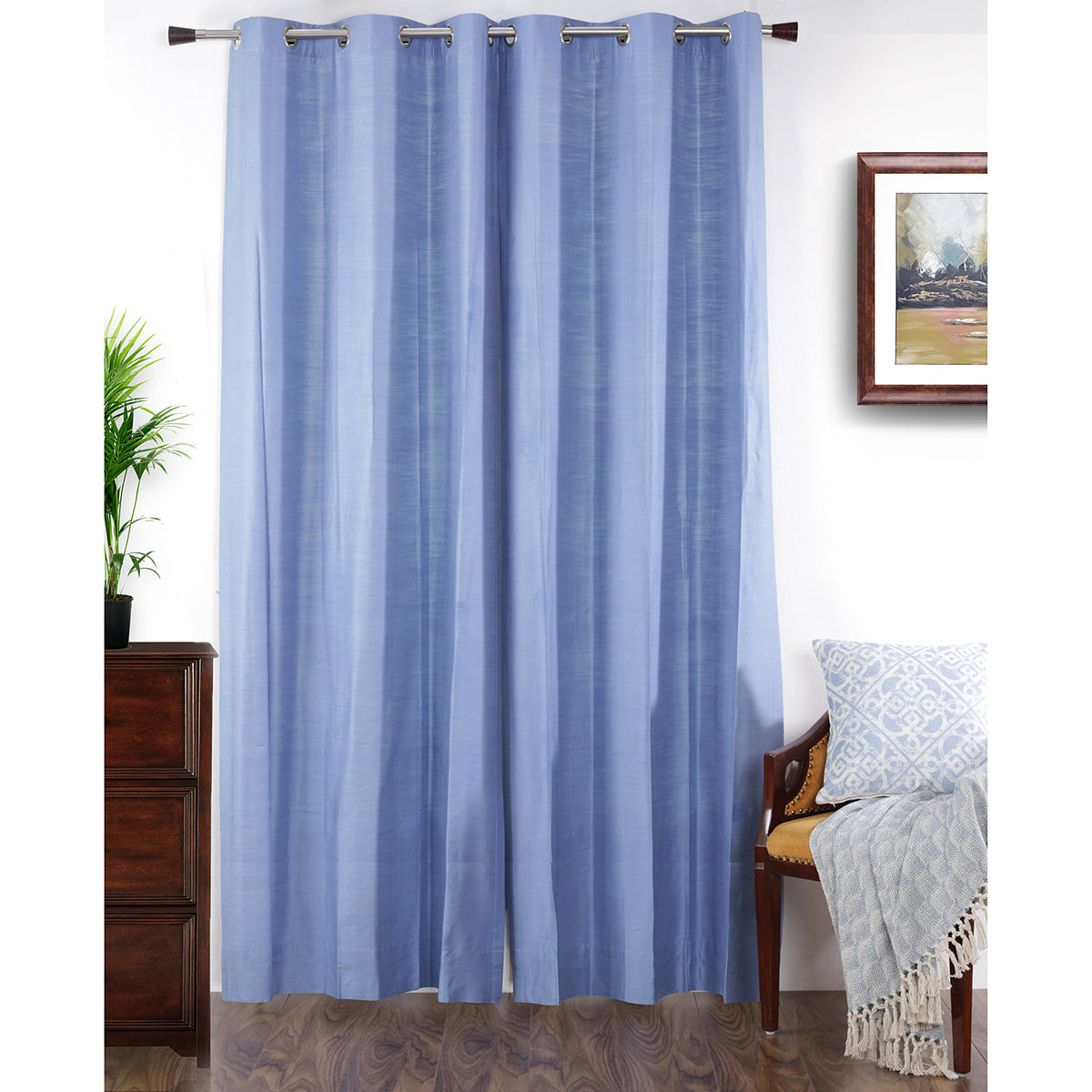 Tussah Silk Curtain Set