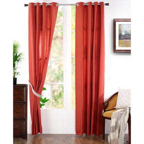 Two Color Rib Woven Yard Dyed Curtain Set