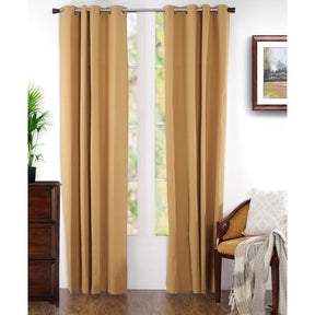 Two Color Rib Woven Yard Dyed Curtain Set