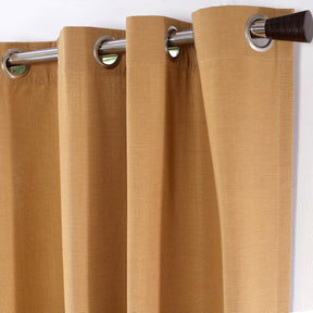 Two Color Rib Woven Yard Dyed Curtain Set