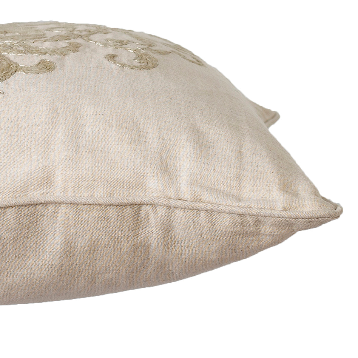 Grandeur VintFlow Handwork Hand Embridery 100% Cotton Neutral Cushion Cover
