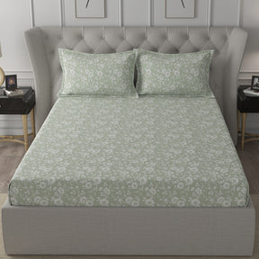 Ardour Cicely Printed Bed Sheet With Pillow Case