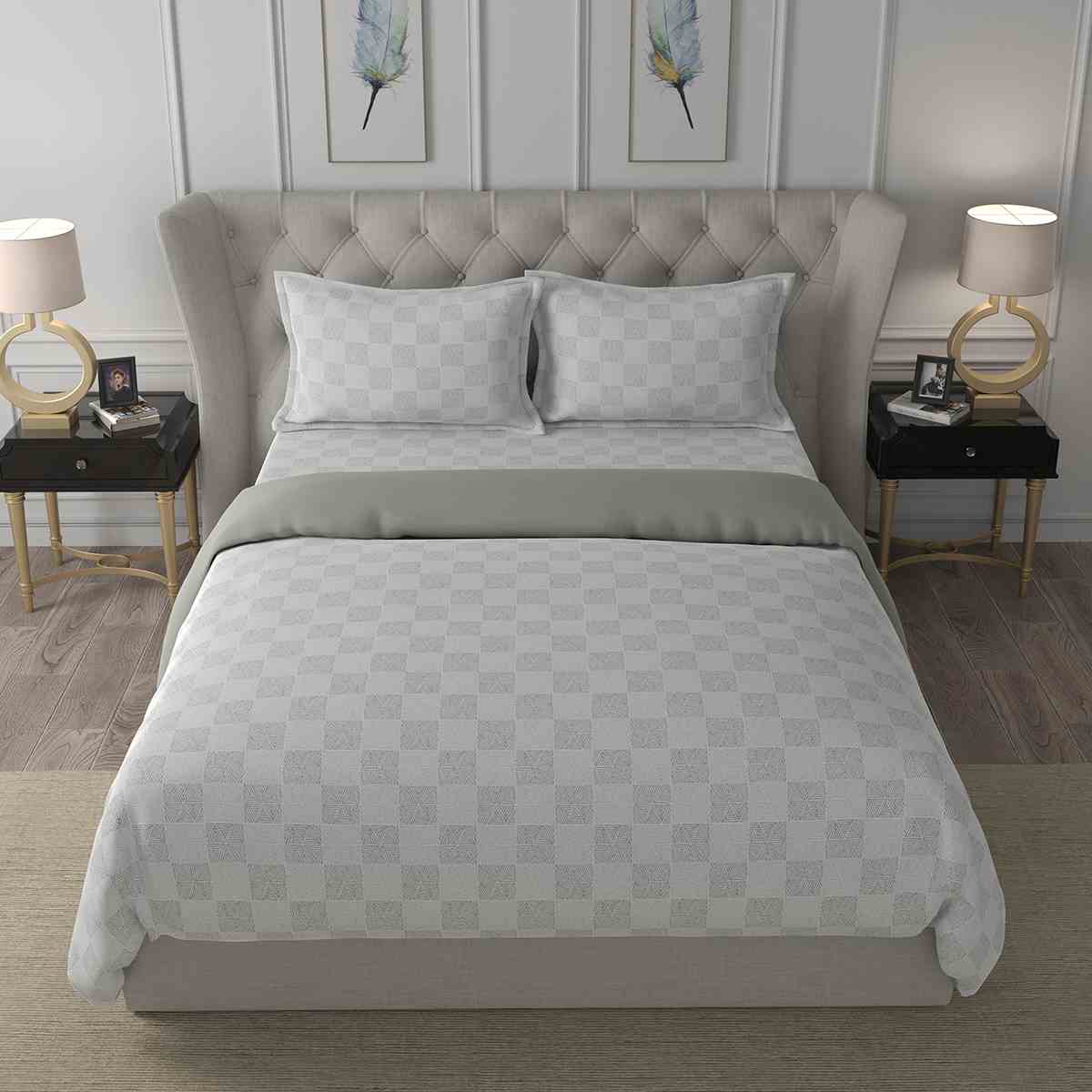 Regency Juliana Summer AC Quilt/Quilted Bed Cover/Comforter Grey