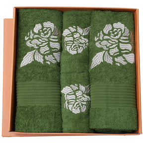 Florent Ultra-Soft And Highly Absorbant Calliste Green 5Pc Bath Set