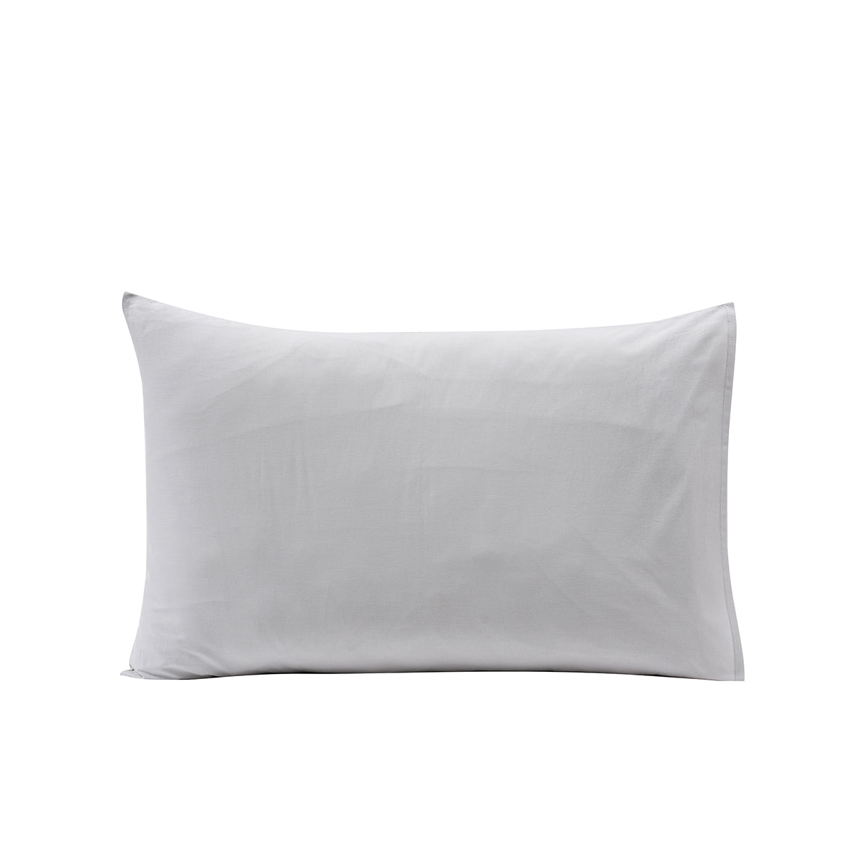 Eden Solid 100% Cotton Grey 2PC Pillow Case Set