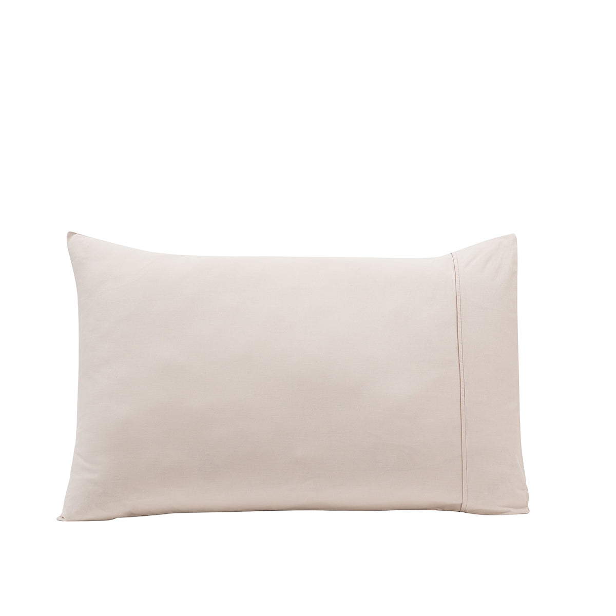 Eden Solid 100% Cotton Beige 2PC Pillow Case Set