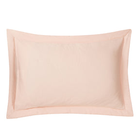 Tranquil Essence Lawn Leaflet Quilted Peach 2 PC Pillow Sham Set