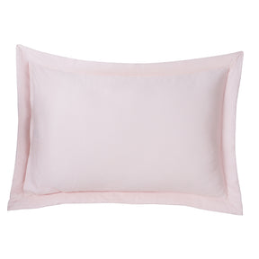 Tranquil Essence Cambric Lawn Quilted Peach 2 PC Pillow Sham Set