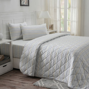 Optimist Bloom Atlair 4PC Quilt/Quilted Bed Cover Set