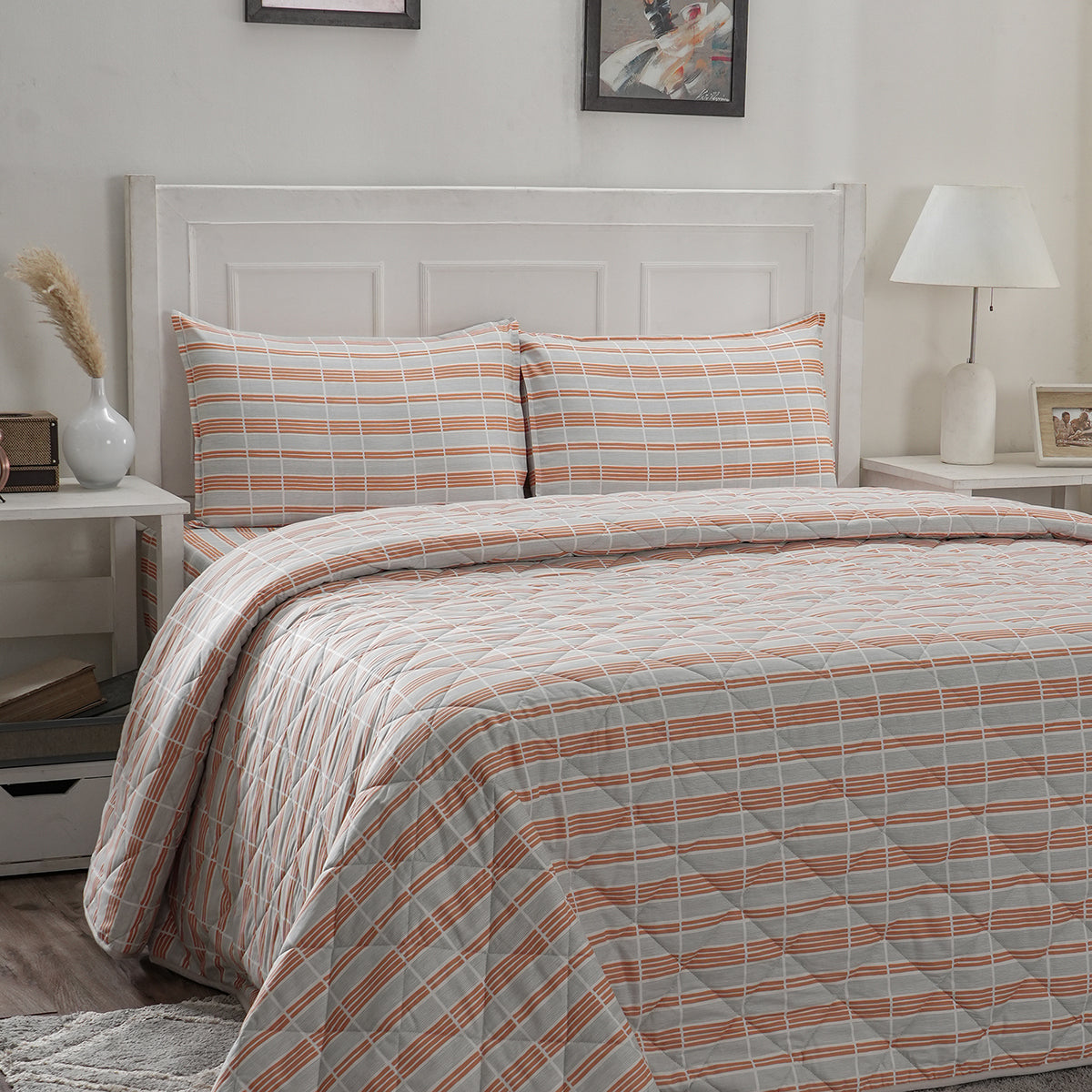 Optimist Bloom Berne 4PC Quilt/Quilted Bed Cover Set