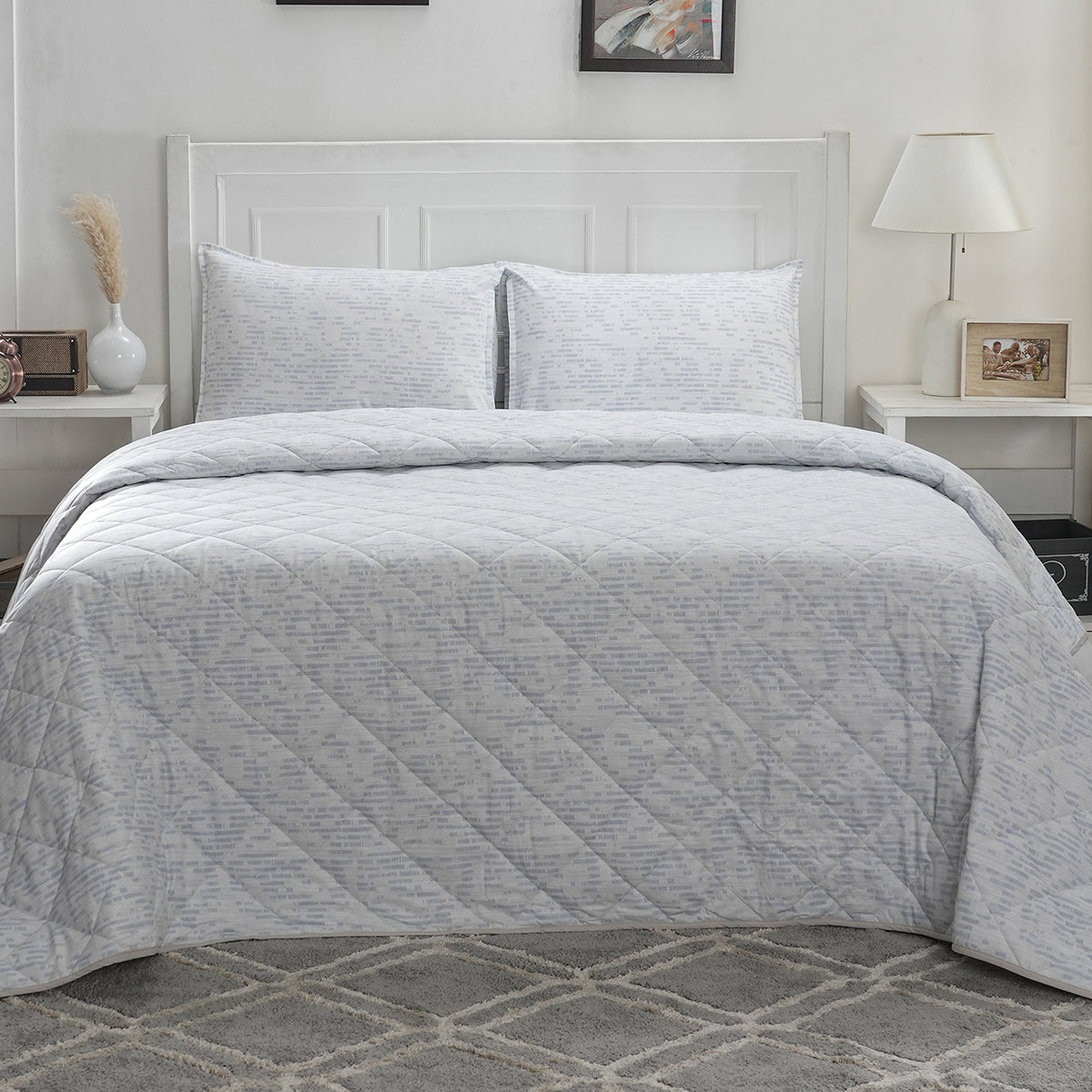 Optimist Bloom Canopus 4PC Quilt/Quilted Bed Cover Set