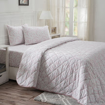 Optimist Bloom Canopus 4PC Quilt/Quilted Bed Cover Set