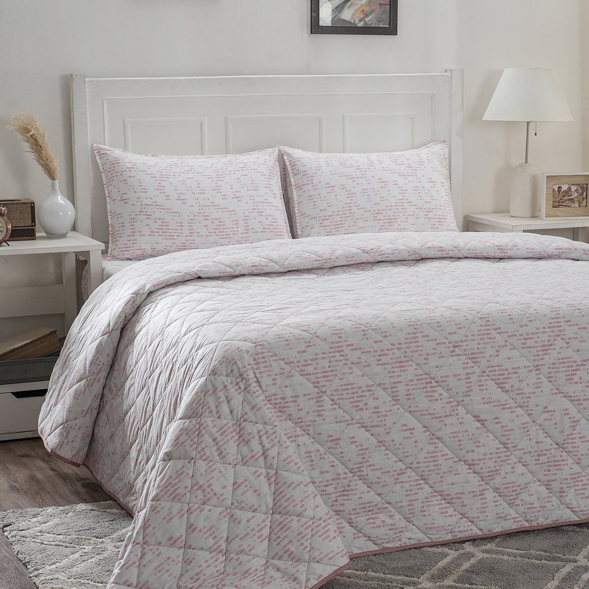 Optimist Bloom Canopus 4PC Quilt/Quilted Bed Cover Set