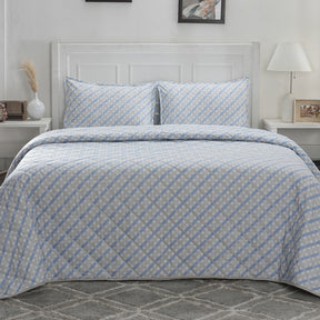 Optimist Bloom Esther 4PC Quilt/Quilted Bed Cover Set