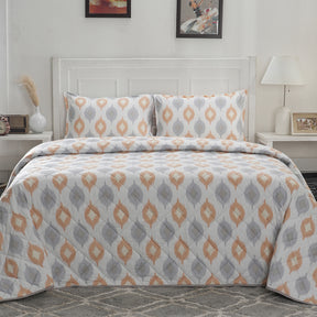 Optimist Bloom Lucasta 4PC Quilt/Quilted Bed Cover Set