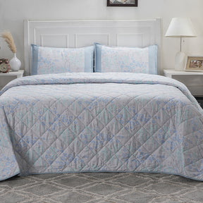 Optimist Bloom Cassia 4PC Quilt/Quilted Bed Cover Set