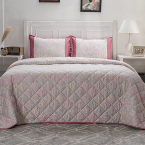 Optimist Bloom Cassia 4PC Quilt/Quilted Bed Cover Set