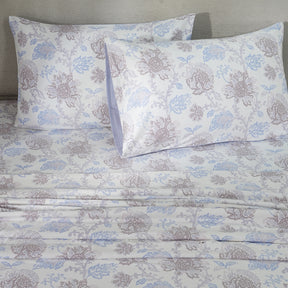 Hues PBS Refined Retro 210 TC Jacobean Revive Bed Sheet With Pillow Cover