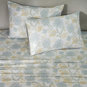 Hues PBS Refined Retro 210 TC Jacobean Revive Bed Sheet With Pillow Cover