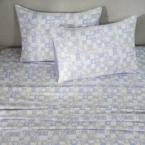 Hues PBS Refined Retro 210 TC Rochelle Bed Sheet With Pillow Cover