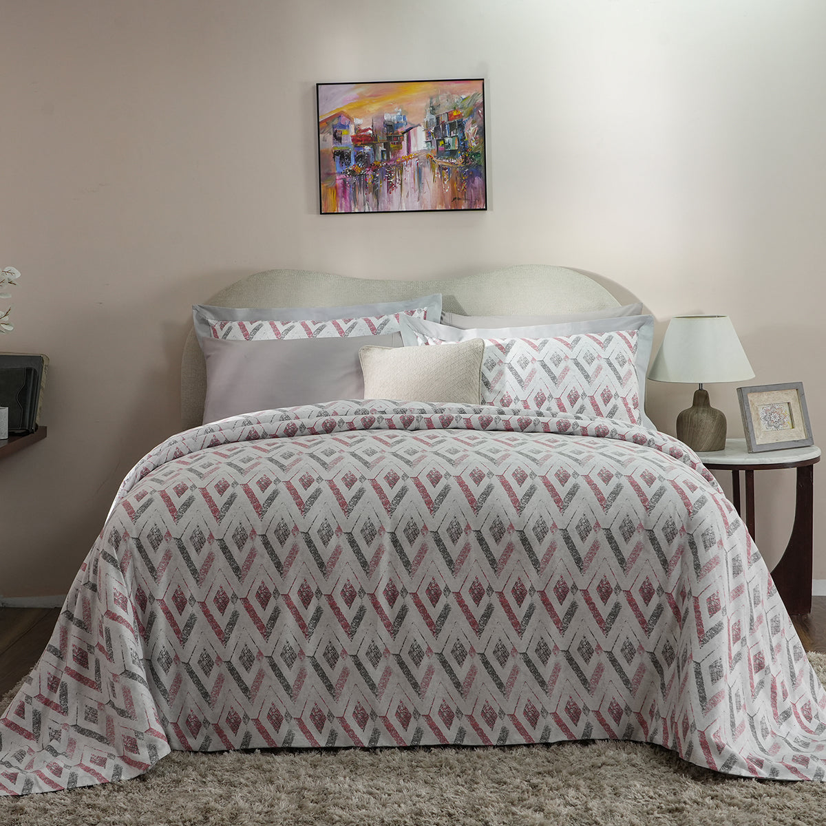 Hues PBS Refined Retro Damascus Duvet Cover